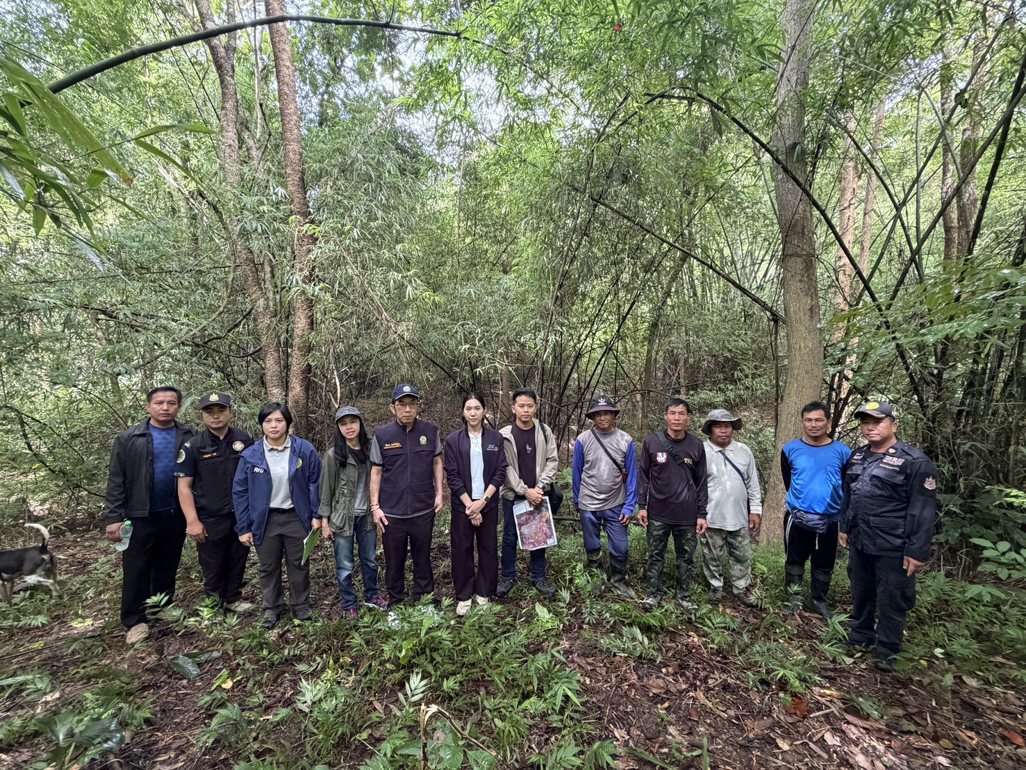 ลงพื้นที่ตรวจสอบสภาพพื้นที่ป่าชุมชนบ้านแม่ทาย ภายใต้โครงการอ่างเก็บน้ำน้ำรวบ